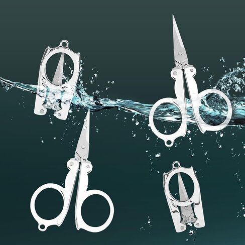 4" Folding Scissors Travel Scissors Pocket Scissors Small Foldable Scissors Perfect For Family Travel Craft Camping Outdoor (4 Pcs) in Kuwait