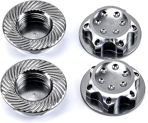 ZeckTeck الألومنيوم محور عجلات غطاء مكافحة غطاء غبار 17 مللي متر الذاتي قفل عرافة الجوز محول ل 1/8 RC 1:8 نموذج سيارة المضادة للانزلاق أغطية الاطارات in Kuwait