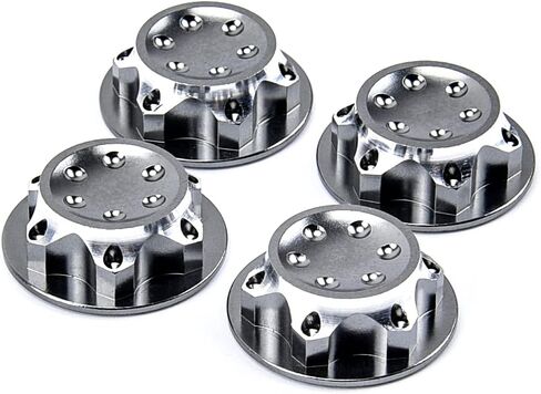 ZeckTeck الألومنيوم محور عجلات غطاء مكافحة غطاء غبار 17 مللي متر الذاتي قفل عرافة الجوز محول ل 1/8 RC 1:8 نموذج سيارة المضادة للانزلاق أغطية الاطارات in Kuwait