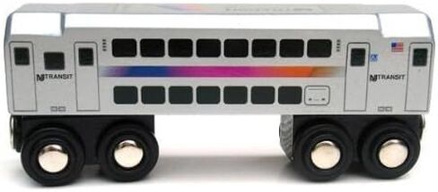 MUNI PALS Munipals New Jersey Transit Wooden Railway ALP-46 قاطرة لعبة قطار خشبية آمنة للأطفال ومختبرة in Kuwait