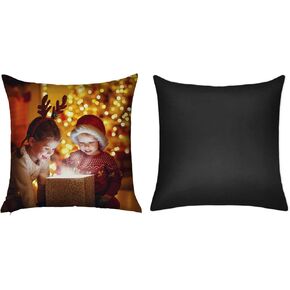 Coddsmz Set of 2 Sublimation Blanks Pillow Cases Cushion Covers Heat Transfer Pillow Cases DIY Cushion Cover with Concealed Zipper 18x18 Inch black in Kuwait