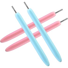 4 قطع من أدوات اللف الورقية من Bupete، مقبض بلاستيكي من الفولاذ المقاوم للصدأ قلم إبرة اللف، أداة لف للحرف اليدوية، مجموعة مشقوقة احترافية للحرف الفنية DIY أدوات مشاريع صناعة البطاقات الورقية in Kuwait