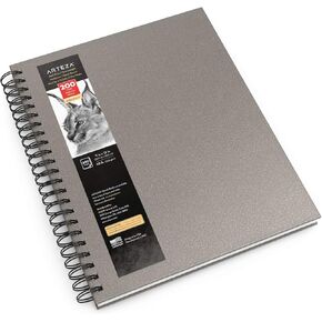 ARTEZA Spiral Sketch Book 9x12 Drawing Pad 100 Sheets Sketch Pads for Drawing for Adults & Teens