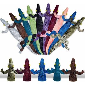Chivao 10 Pieces Assorted Slap Bracelet Lizard Snap Bracelet Sequin Animal Slap Bracelets Cool Halloween Snap Bracelets for Easter Halloween Party Favors