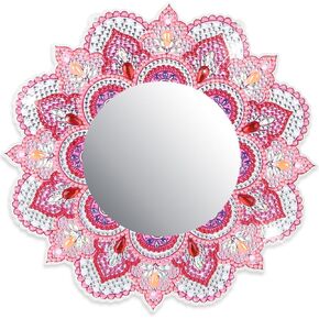 DIY Diamond Painting Mirror for Adult and Kids DIY Special Shaped Crystal Diamond Painting Kit Mirror Makeup Mirror Christmas Halloween Birthday Gifts Art Crafts Home Decor