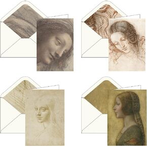 Raincaper Fine Art تذكارية 5x7 بطاقات تهنئة قرطاسية فارغة مع مغلفات زخرفية، مجموعة هدايا مكونة من 16 | 300 جي إس إم من البطاقات (بارنز/سيزان) in Kuwait