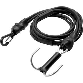 OGRC 1/8 1/10 RC Crawler Elastic Kinetic Winch Strap Elastic Strap Rope with Hooks, Escape Rope, Rescue Trailer Hook for TRX4 Axial SCX10 I II Capra RR10 RC Crawler Accessories (Black)