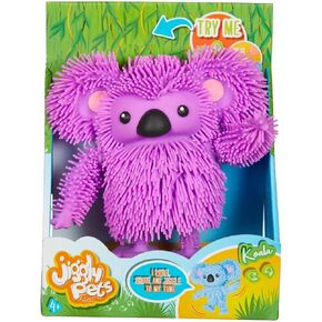 Eolo Jiggly Pets Kids’ Koala الدب الصغير المطاطي الذي يمشي، حركة الجسم بالكامل، الرقص، الاهتزاز، الموسيقى السريعة، المؤثرات الصوتية، شعر رائع قابل للتمدد، أرجواني ساطع، للأعمار من 4 سنوات فما فوق in Kuwait