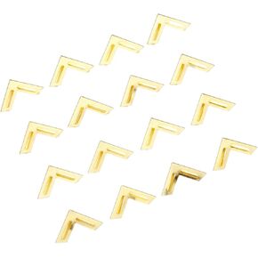 Yetaha 50 Pack Gold Box Corner Protectors, Premium Metal Edge Safety Guard for Book Notebook Album Menu, Desktop Jewelry Box Corner | Golden Metal Corners, Fit Notebooks, Menus & Jewelry Boxes in Saudi Arabia