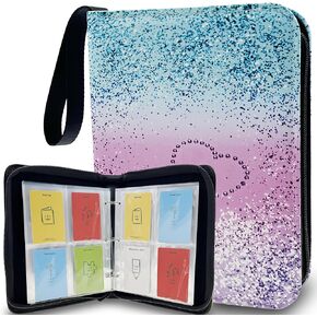 Case Compatible with Yoto Kids Player Cards & Mini Bluetooth Speaker Cards, Hold up to 400 Cards, Pockets Binder Holder for Player Audio Cards (Case Only) (Blue)