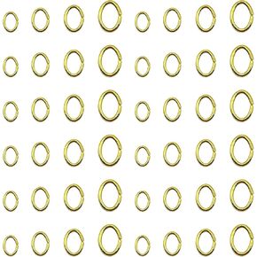 1200pcs Oval Jump Rings Stainless Steel Jump Rings Open Jump Rings Jewelry Jump Rings for Jewelry Making Supplies Earring Bracelet Necklace DIY Craft Making(Silver,4 Sizes)