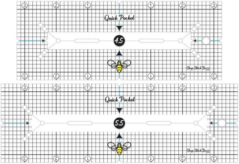 Stitch Buzz Quick Pocket 4.5 و 5.5 بوصة فتح الجيب نمط القالب in Kuwait