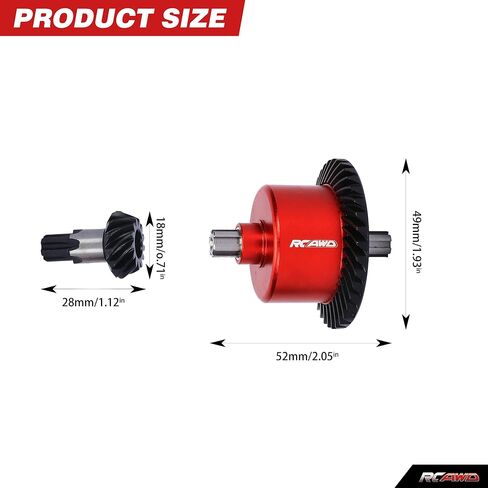 RCAWD Diff Set 40CrMo Steel Diff Gear 37T Input Gear 13T نوع حلزوني محسّن لأجزاء ترقية ARRMA Big Rock Granite Senton Vorteks 3S Mega550 Kraton Outcast 4S in Kuwait
