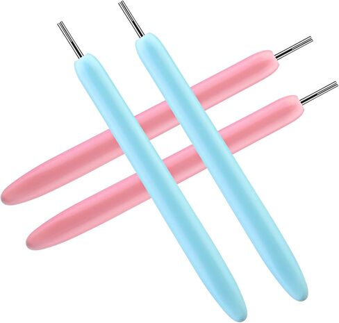4 قطع من أدوات اللف الورقية من Bupete، مقبض بلاستيكي من الفولاذ المقاوم للصدأ قلم إبرة اللف، أداة لف للحرف اليدوية، مجموعة مشقوقة احترافية للحرف الفنية DIY أدوات مشاريع صناعة البطاقات الورقية in Kuwait