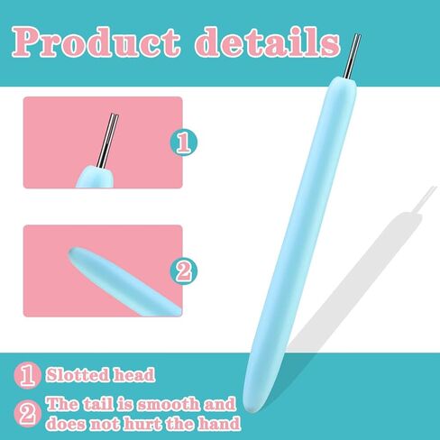 4 قطع من أدوات اللف الورقية من Bupete، مقبض بلاستيكي من الفولاذ المقاوم للصدأ قلم إبرة اللف، أداة لف للحرف اليدوية، مجموعة مشقوقة احترافية للحرف الفنية DIY أدوات مشاريع صناعة البطاقات الورقية in Kuwait