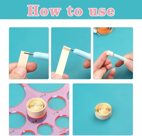 4 قطع من أدوات اللف الورقية من Bupete، مقبض بلاستيكي من الفولاذ المقاوم للصدأ قلم إبرة اللف، أداة لف للحرف اليدوية، مجموعة مشقوقة احترافية للحرف الفنية DIY أدوات مشاريع صناعة البطاقات الورقية in Kuwait