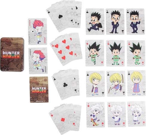أوراق لعب Paladone Hunter x Hunter، مجموعة قياسية مكونة من 54 بطاقة بما في ذلك الجوكرز، لعبة بطاقات لمحبي الرسوم المتحركة in Saudi Arabia