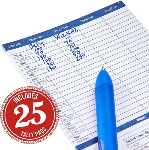 مجموعة بطاقات MBGBrybelly Starter Canasta | لعبة الدمج، مجموعتان، 25 لوحة تسجيل لتسجيل النتائج | الألعاب الكلاسيكية للعبة العائلة الليلية in Kuwait