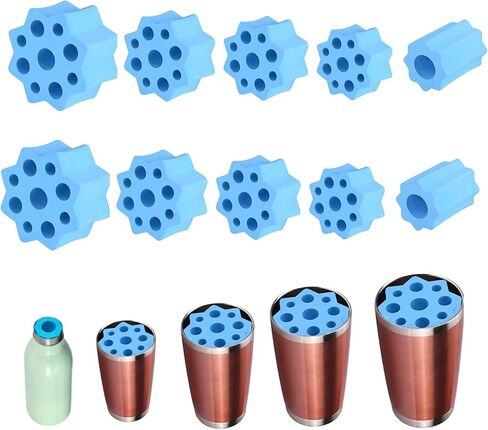 10PCS Cup Turner Foam Tumbler Spinner Tumbler Insert Foam Cup Spinner Sponge for 10oz to 40oz Tumblers Cups Water Bottles Work with 1/2 Inch PVC Pipe (Black) in Saudi Arabia