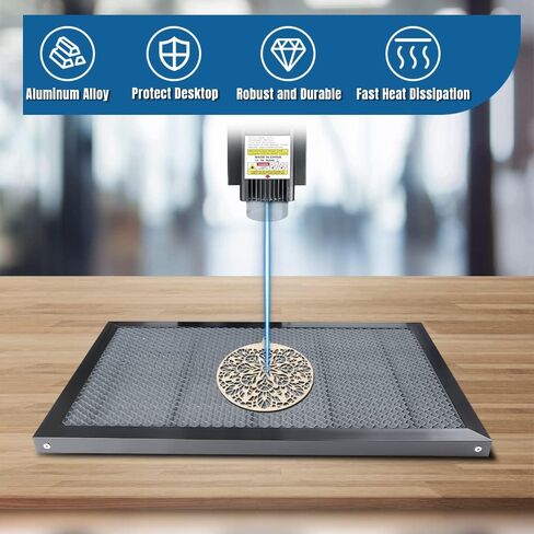 طاولة عمل على شكل قرص العسل 300 مم × 500 مم أجزاء ليزر لسرير العمل بحجم قابل للتخصيص لآلة القطع والنقش بالليزر CO2 مقاس 11.81 × 19.69 بوصة in Kuwait