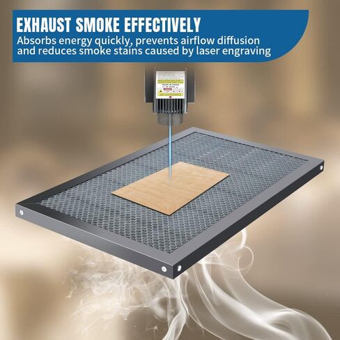 طاولة عمل على شكل قرص العسل 300 مم × 500 مم أجزاء ليزر لسرير العمل بحجم قابل للتخصيص لآلة القطع والنقش بالليزر CO2 مقاس 11.81 × 19.69 بوصة in Kuwait