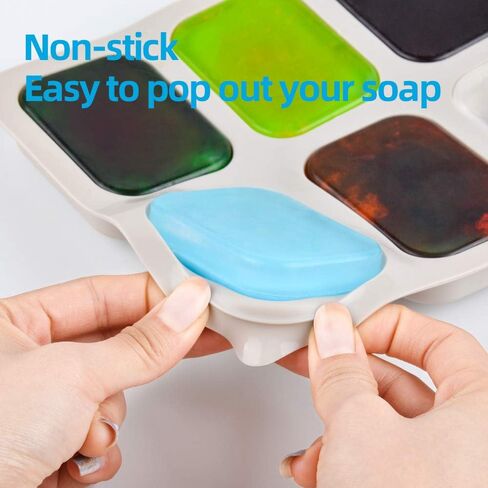 Silicone Soap Mold - 6 Holes Soap Making Mold for Soap Molds, Pack of 1 Soap Making Supplies,Handmade Soap Molds… in Kuwait