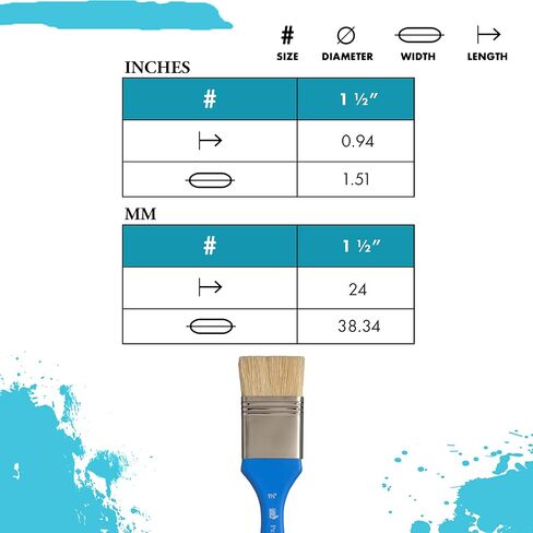 Princeton Select Artiste, Series 3750, Paint Brush for Acrylic, Watercolor and Oil, Bristle Bright, 1-1/2 Inch in Saudi Arabia