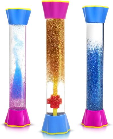 أنابيب تململ حسية، ألعاب حسية للأطفال المصابين بالتوحد، أنابيب حسية ألعاب تململ للأطفال، مستلزمات ركنية مهدئة لتخفيف التوتر والقلق (مجموعة من 3) in Kuwait