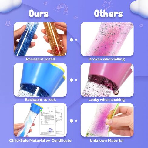 أنابيب تململ حسية، ألعاب حسية للأطفال المصابين بالتوحد، أنابيب حسية ألعاب تململ للأطفال، مستلزمات ركنية مهدئة لتخفيف التوتر والقلق (مجموعة من 3) in Kuwait