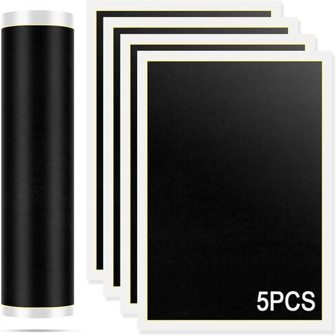 5Pcs Laser Engraving Marking Color Paper，Black,14.2"*9.4", LAKIX Laser Engraving Marking Paper, Laser Engraving Material for Glass, Metal, Ceramics,DIY Crafts. in Kuwait