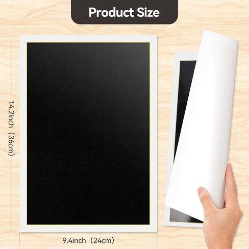 5Pcs Laser Engraving Marking Color Paper，Black,14.2"*9.4", LAKIX Laser Engraving Marking Paper, Laser Engraving Material for Glass, Metal, Ceramics,DIY Crafts. in Kuwait