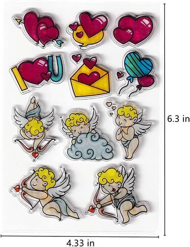 Flamingo Valentine's Day Clear Stamps,Love Swan Animals Pattern Transparent Seal Silicone Clear Stamps for Holiday Card Making Decoration and DIY Scrapbooking Album DIY Crafts in Kuwait