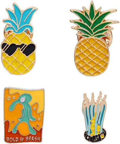 الكرتون الأناناس المينا دبوس الأزياء الفواكه بروش المينا دبابيس لطيف بارد بروش شارة بدبوس للملابس أكياس الظهر جاكيتات قبعة DIY الملحقات in Kuwait