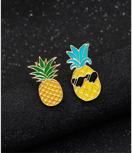 الكرتون الأناناس المينا دبوس الأزياء الفواكه بروش المينا دبابيس لطيف بارد بروش شارة بدبوس للملابس أكياس الظهر جاكيتات قبعة DIY الملحقات in Kuwait