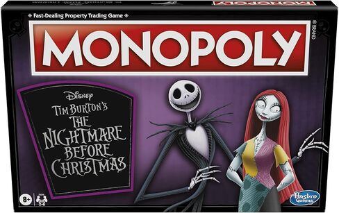 Hasbro Gaming Monopoly: Disney Tim Burton's The Nightmare Before Christmas Edition Board Game, Fun Family Game for Kids Ages 8 and Up (Amazon Exclusive) in Saudi Arabia