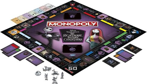 Hasbro Gaming Monopoly: Disney Tim Burton's The Nightmare Before Christmas Edition Board Game, Fun Family Game for Kids Ages 8 and Up (Amazon Exclusive) in Saudi Arabia