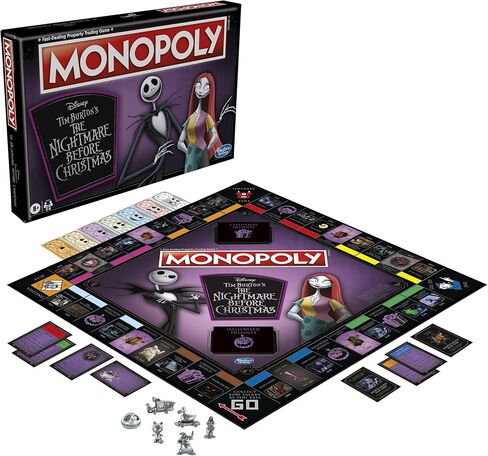Hasbro Gaming Monopoly: Disney Tim Burton's The Nightmare Before Christmas Edition Board Game, Fun Family Game for Kids Ages 8 and Up (Amazon Exclusive) in Saudi Arabia