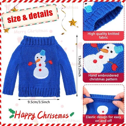 Ramede 8 Pcs Christmas Elf Clothing Accessory Set Christmas Elf Doll Clothes Include Earmuffs Cozy Scarf Inflatable Snow Tube Small Sweater for Elf Accessories Elf Doll Outfit Costume in Saudi Arabia