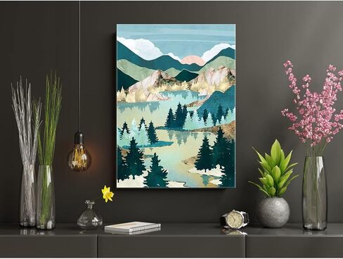 OFRKE Diamond Painting Mountain and Sun Kit,Diamond Art Kits for Adults and Kids,Abstract Scenery Paint with Diamonds Round for Gift,Home Wall Decor 12"x16" in Kuwait