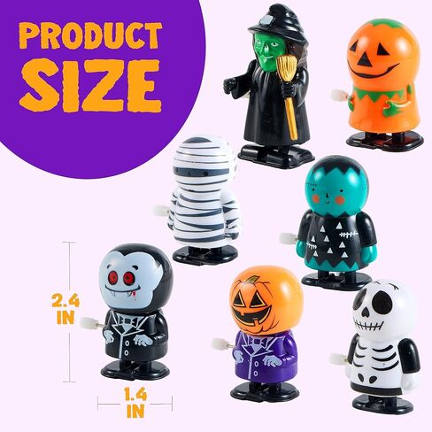 JOYIN 24 PCS Halloween Wind Up Toys for Kids Gifts, Wind Up Toys Bulk for Halloween Party Favors Goodie Bag Fillers, Student School Classroom Favors, Carnival Game Prizes in Saudi Arabia