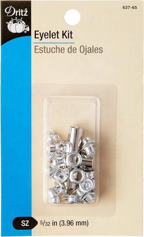 Dritz 637-65 Eyelet Kit with Tool, Nickel, 5/32-Inch 25-Count in Saudi Arabia