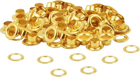 فتحات وغسالات ذهبية مقاس 4 مم - عبوة مكونة من 100 فتحة وغسالات in Kuwait