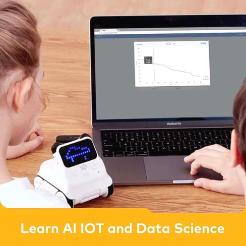 لعبة الروبوت كودي روكي من ماكبلوك، روبوت إيمو قابل للبرمجة والتفاعلية للأطفال بعمر 6 سنوات فما فوق، ألعاب تعليمية تعليمية تدعم برمجة بايثون للخدش، هدية روبوت ترميز ذكية قابلة لإعادة الشحن للأطفال in Kuwait