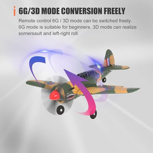 GoolRC RC Plane, WLtoys XK A220-P40 Remote Control Airplane, 2.4Ghz 4 Channel RC Aircraft Fighter with 6 Axis Gyro, 3D/6G Mode, Easy & Ready to Fly for Adults and Beginners in Saudi Arabia