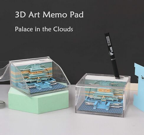 Cool Beans Boutique 3D Art Memo Pad (Kiyomizu Temple (Gold)) in Saudi Arabia