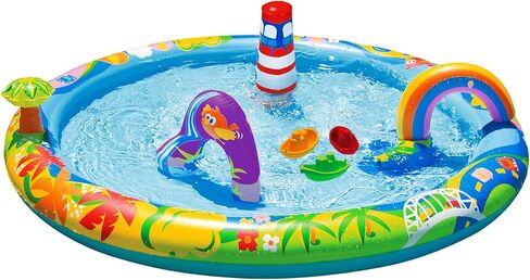 BANZAI Splashville Water Park Inflatable Water Play Table Measures 48" Dia X 14" H in Saudi Arabia
