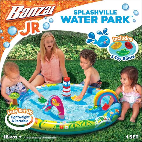 BANZAI Splashville Water Park Inflatable Water Play Table Measures 48" Dia X 14" H in Saudi Arabia
