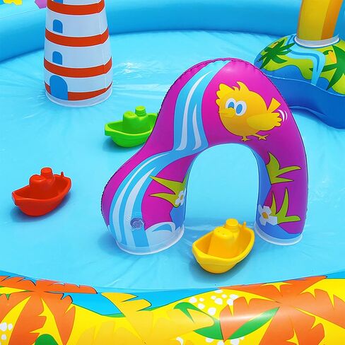 BANZAI Splashville Water Park Inflatable Water Play Table Measures 48" Dia X 14" H in Saudi Arabia