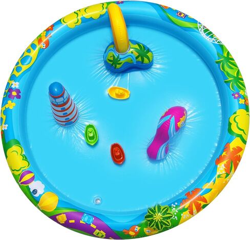 BANZAI Splashville Water Park Inflatable Water Play Table Measures 48" Dia X 14" H in Saudi Arabia