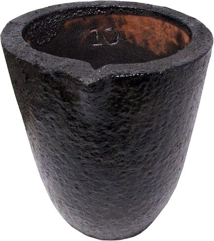 بوتقات من الطين والجرافيت الفاخر، كوب مسبك بلون اسود، شعلة لصب الذهب. رائعة أيضًا للفضة والنحاس والنحاس والالومنيوم (رقم 10) in Kuwait